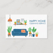 Hausreinigung Niedliches Wohnzimmer Art QR Code Visitenkarte (Vorderseite)