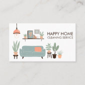 Hausreinigung Niedliches Wohnzimmer Art QR Code Visitenkarte (Vorderseite)