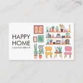 Hausreinigung Niedliches Wohnzimmer Art QR Code Visitenkarte (Vorderseite)