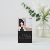 Hausreinigung, Reinigungskosten Business Card Visitenkarte (Stehend Vorderseite)