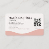 Hausreinigung Rosa QR-Code Visitenkarte (Rückseite)