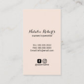 Hausreinigung Rosa Silberhaus Behaltend Visitenkarte (Rückseite)