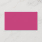 Hausreinigung Rosa Visitenkarte (Rückseite)
