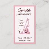 Hausreinigung Rose Gold Vakuumreiniger Telefonnummerkarte (Vorderseite)