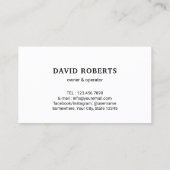 Hausreinigung Schlichter Druck Waschmaschine Power Visitenkarte (Rückseite)