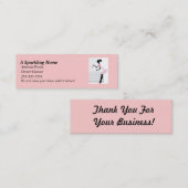 Hausreinigung Skinny Visitenkarte Pink Maid Lady (Vorne/Hinten)