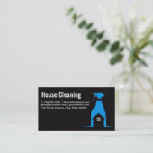 Hausreinigung | Spray Bottle Zuhause Logo Visitenkarte (Stehend Vorderseite)