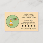 Hausreinigung Spray Flasche Flor Logo Visitenkarte (Rückseite)