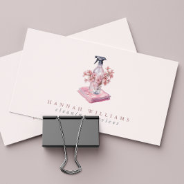 Hausreinigung Spray Flasche QR Code Visitenkarte