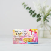 Hausreinigung | Sprühflasche und Rag Visitenkarte (Stehend Vorderseite)