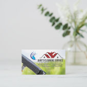 Hausreinigung | Squeegee | Flaschengrüben Visitenkarte (Stehend Vorderseite)
