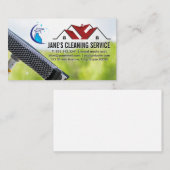 Hausreinigung | Squeegee | Flaschengrüben Visitenkarte (Vorne/Hinten)