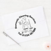Hausreinigung und Hausreiniger Runder Aufkleber (Umschlag)