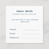 Hausreinigung Unternehmen Verlangen Sie eine Nachb Quadratische Visitenkarte (Rückseite)