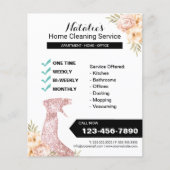 Hausreinigung Vintage Blumenzucht Flyer (Vorne)