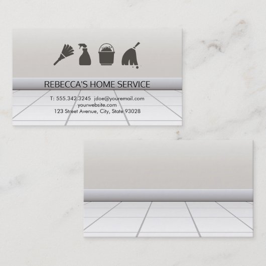 Hausreinigung Visitenkarte (Vorne/Hinten)