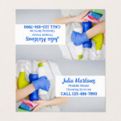 Hausreinigung Visitenkarten (Außenseite Aufgefaltet)