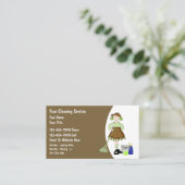 Hausreinigung Visitenkarten Visitenkarte (Stehend Vorderseite)