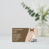 Hausreinigung Visitenkarten Visitenkarte (Stehend Vorderseite)