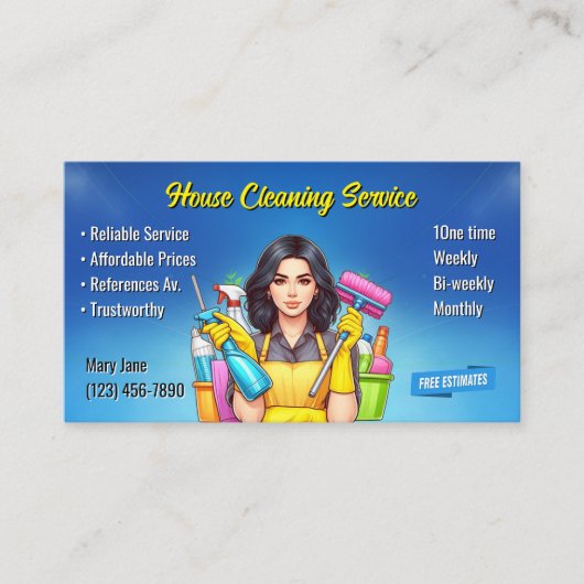 Hausreinigung Visitenkarten Visitenkarte (Vorderseite)