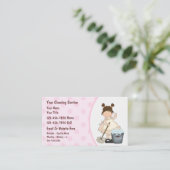 Hausreinigung Visitenkarten Visitenkarte (Stehend Vorderseite)