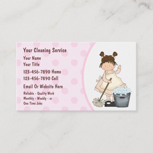 Hausreinigung Visitenkarten Visitenkarte (Vorderseite)