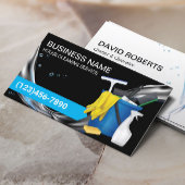 Hausreinigung Wasser fließt schwarz Visitenkarte