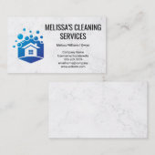 Hausreinigung | Zuhause Bubbles-Symbol Visitenkarte (Vorne/Hinten)