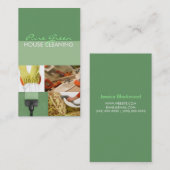 Hausreinigung Zuhause-Reinigungsdienst Visitenkarte (Vorne/Hinten)