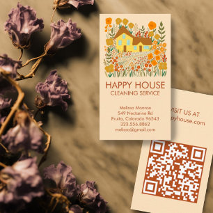 Hausreinigung Zuhause Services Blumenbetrieb QR Visitenkarte