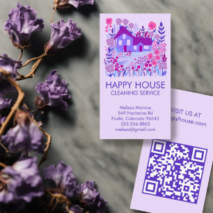 Hausreinigung Zuhause Services Blumenbetrieb QR Visitenkarte