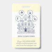 Hausreinigung Zuhause Services Charming Ausweis (Rückseite)