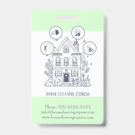 Hausreinigung Zuhause Services Charming Ausweis (Vorderseite)