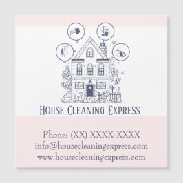 Hausreinigung Zuhause Services Charming Business C Magnetkarte