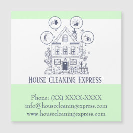 Hausreinigung Zuhause Services Charming Business C Magnetkarte