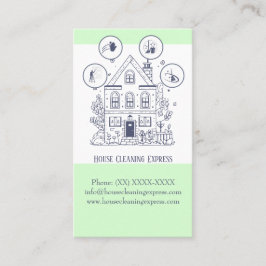 Hausreinigung Zuhause Services Charming Business C Visitenkarte