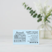 Hausreinigung Zuhause Services Charming Janitorial Visitenkarte (Stehend Vorderseite)