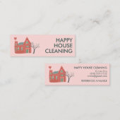 Hausreinigung Zuhause Services Charming Niedlich Mini Visitenkarte (Vorne/Hinten)