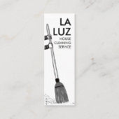 Hausreinigung Zuhause Services Charming Niedliches Mini Visitenkarte (Vorderseite)