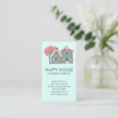 Hausreinigung Zuhause Services Charming QR Code Visitenkarte (Stehend Vorderseite)