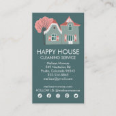 Hausreinigung Zuhause-Services Charming soziale Sy Visitenkarte (Vorderseite)