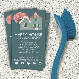 Hausreinigung Zuhause-Services Charming soziale Sy Visitenkarte