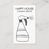 Hausreinigung Zuhause-Services liefert Spray-Flasc Visitenkarte (Vorderseite)