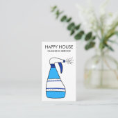 Hausreinigung Zuhause-Services liefert Spray-Flasc Visitenkarte (Stehend Vorderseite)