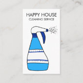 Hausreinigung Zuhause-Services liefert Spray-Flasc Visitenkarte (Vorderseite)