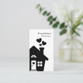 Hausreinigung Zuhause Services Minimal einfach Visitenkarte (Stehend Vorderseite)