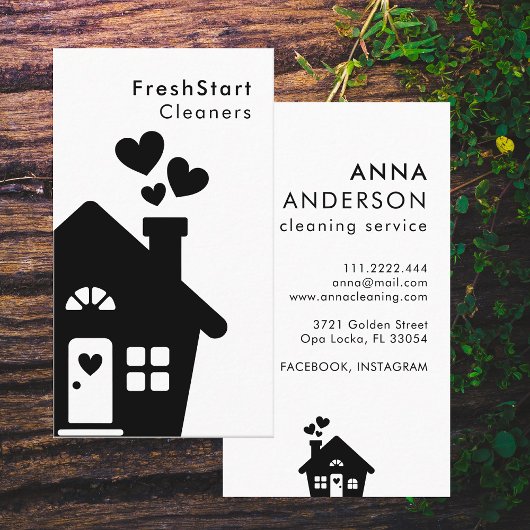 Hausreinigung Zuhause Services Minimal einfach Visitenkarte