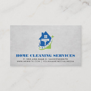 Hausreinigung Zuhause Squeegee-Logo Visitenkarte