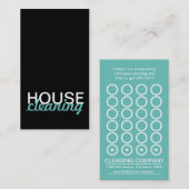 Hausreinigungs-Lochkarte Treuekarte (Vorne/Hinten)