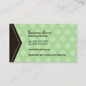 Hausreinigungs-Visitenkarten Visitenkarte (Rückseite)
